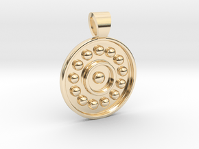 Antique solar system [pendant] in 14k Gold Plated Brass