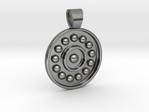 Antique solar system [pendant] in Polished Silver