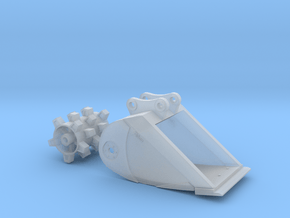 1:50 Felco Roller Bucket for Komatsu PC138 in Tan Fine Detail Plastic