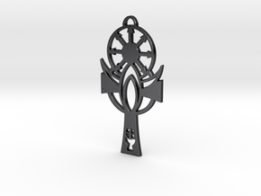 Cross of the Demiurge in Polished and Bronzed Black Steel