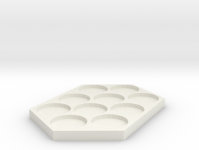 25mm Movement Tray in White Natural Versatile Plastic