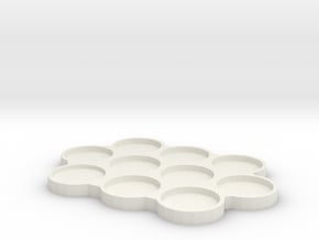 25mm Skeletonized Movement Tray in White Natural Versatile Plastic