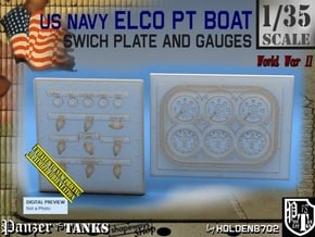 1/35 PT Boat Swich Plate and Gauges in Tan Fine Detail Plastic