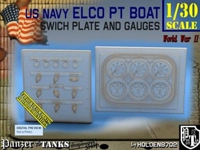 1/30 PT Boat Swich Plate and Gauges in Tan Fine Detail Plastic
