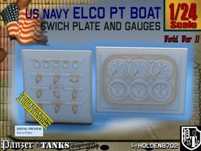 1/24 PT Boat Swich Plate and Gauges in Tan Fine Detail Plastic