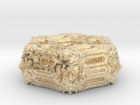 Alien Ornament.02 in 14k Gold Plated Brass