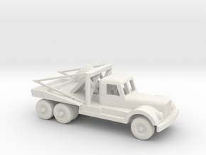 1/100 Scale Diamond T Wrecker in White Natural Versatile Plastic