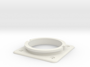 Bodenplatte + Ring verbunden 1.0 in White Natural Versatile Plastic