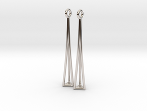 Triangle in Rhodium Plated Brass: Small