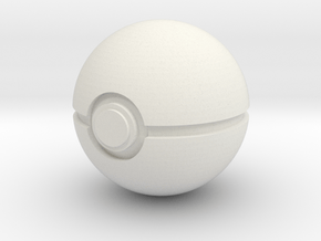 1/3rd Scale Pokeball in White Natural Versatile Plastic