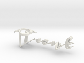 3dWordFlip: Trent/Brooke in White Natural Versatile Plastic