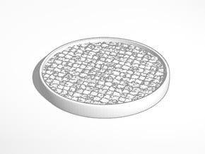 mini display base stone surface round in White Natural Versatile Plastic