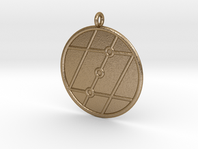 Geometry Symbol in Polished Gold Steel
