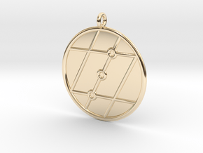 Geometry Symbol in 14k Gold Plated Brass