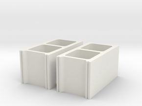 cinder blocks 1/12 pr in White Natural Versatile Plastic