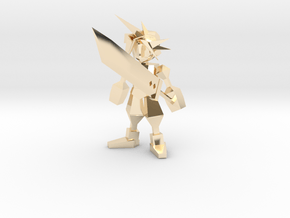Final Fantasy 7 Cloud With Buster in 14k Gold Plated Brass: 1:8