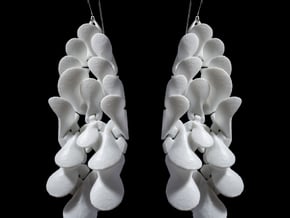 Kinematics Petals Flip Earrings in White Natural Versatile Plastic