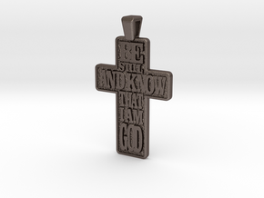 Be Still - Psalm 46:10 in Polished Bronzed-Silver Steel