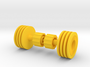 Hot Rodder Wheels in Yellow Processed Versatile Plastic