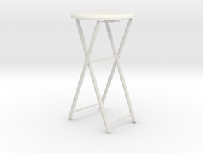 1/3rd scale Stool  in White Natural Versatile Plastic