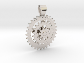 Bike sprocket [pendant] in Platinum