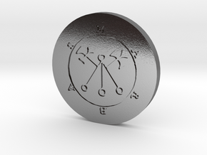 Marbas Coin in Polished Silver