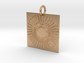 Sambhala Sun Pendant in Natural Bronze: Small