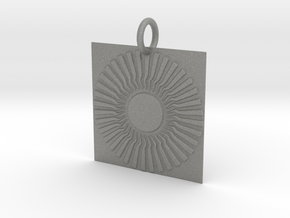 Sambhala Sun Pendant in Gray PA12: Medium