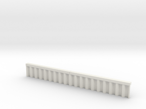 N Scale Sheet Piling Quay Wall H18 L142.5 in White Natural Versatile Plastic