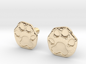 Cats Paw Earring in 14K Yellow Gold