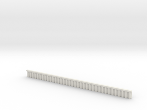 1:285 Quay Wall Sheet Piling H10mm in White Natural Versatile Plastic
