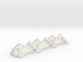 Triangular Mezuzah in White Natural Versatile Plastic
