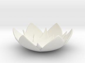 Lotus Bowl in White Natural Versatile Plastic