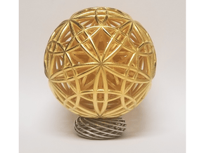 Sphere of Sacred Union 4" in Polished Gold Steel