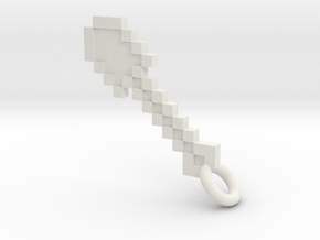 Minecraft Shovel Pendant in White Natural Versatile Plastic
