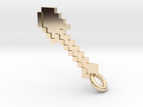 Minecraft Shovel Pendant in 14K Yellow Gold