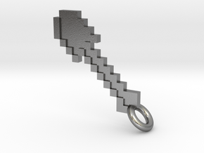 Minecraft Shovel Pendant in Natural Silver