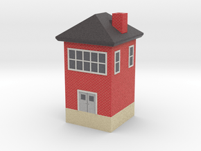 mini tower building with roof and chimney N scale in Natural Full Color Sandstone