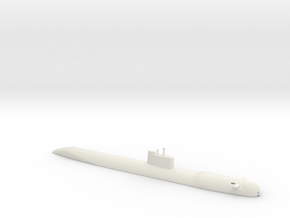 1/700 Scale USSR Tango Class Submarine Waterline in White Natural Versatile Plastic
