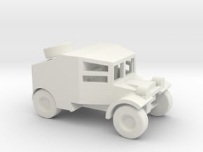 1/144 Scale UK Morris Armored Car in White Natural Versatile Plastic