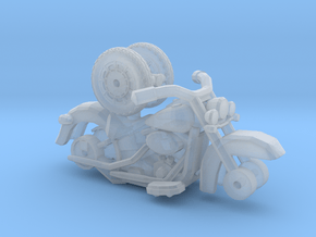 1/87 Scale Classic Soft Tail Motorcycle in Tan Fine Detail Plastic