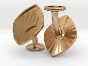 Cufflinks MTG Planeswalker Symbol in Polished Bronze