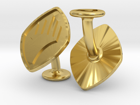 Cufflinks MTG Planeswalker Symbol in Polished Brass