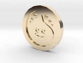 Mini Medal ( Dragon Quest ) in 14k Gold Plated Brass
