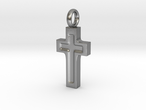 Bold Cross Pendant - Christian Jewelry in Natural Silver