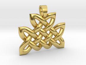 Celtic knot mountain [pendant] in Polished Brass