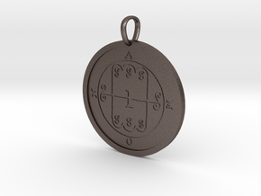 Amon Medallion in Polished Bronzed-Silver Steel