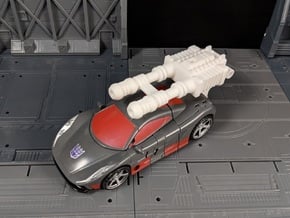 TF Combiner Wars Brake-Neck Wildrider Car Cannon in White Natural Versatile Plastic