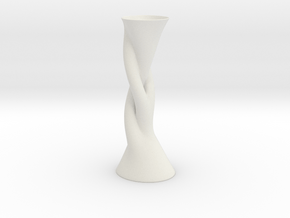 Vase Hlx1640 in White Natural Versatile Plastic