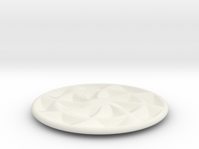 coaster fat pinwheel patterned bottom in White Premium Versatile Plastic